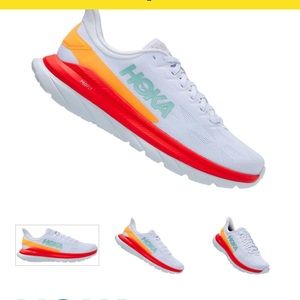 HOKA ONE ONE MEN'S MACH 4 - WHITE/FIESTA